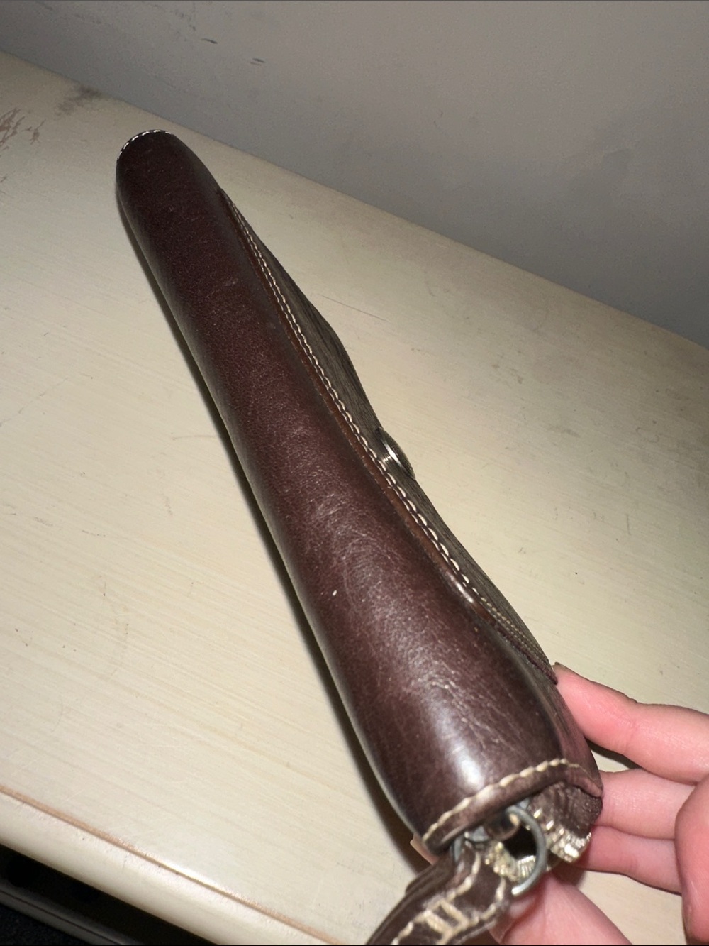Coach Dark Brown leather wallet with Silver hardware - Picture 9 of 9